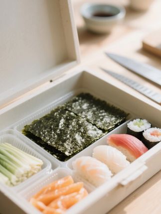 #早餐吃什么 寿司材料全套海苔大片装紫菜包饭专用家用工具套装全套优质食材