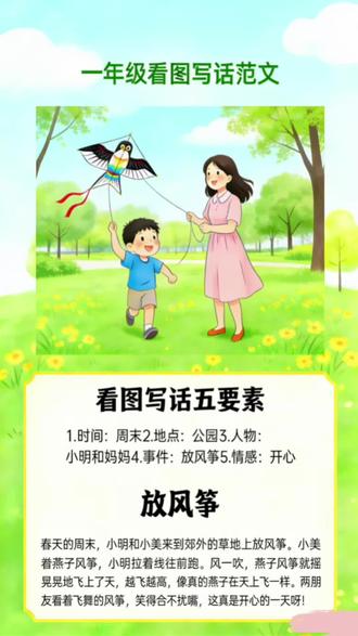 一二年级看图写话重点也是难点 #三步成文法 带孩子一步步学会写作。从观察图片、抓住要素写一句话。到找出细节写一段话,最后加入好词好句,形成一篇完整美文。#看图说话 #看图写话 #小学语文