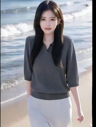 #大码中袖针织上衣#气质穿搭 #穿出女人味 #穿出自己的风格