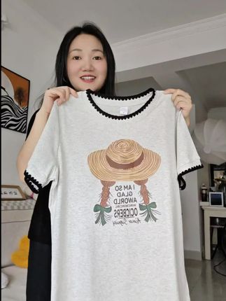 #大码女装 #纯棉t恤 #百搭t恤 #宽松显瘦