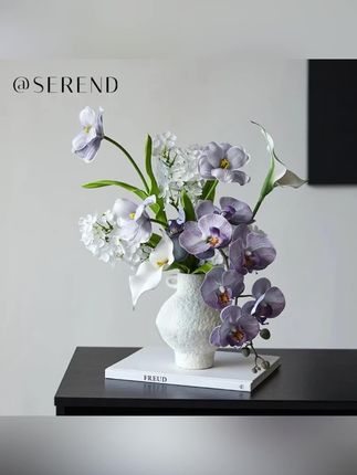 蓝风信诗插花花束结婚手捧花装饰客厅玄关餐桌仿真花假花摆件#居家插花 #家居摆件