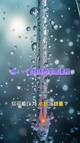 为什么水不是越冷越密,反而在4℃达到最大密度?
答案藏在水分子之间那套“既拉近、又留空”的氢键规则里。
你以前知道冰会浮起来,那你知道背后的真正原因吗?#氢键 #科学科普 #化学知识
