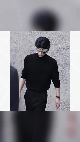张凌赫同款黑色半高领毛衣男秋冬韩系痞帅针织衫打底毛衫内搭上衣#男士毛衣 #秋冬内搭 #半高领针织衫 #韩系穿搭 #痞帅风格