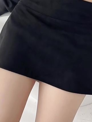 半身裙女秋冬高腰开叉短裙2025新款A字裙包臀裙裤裙裙子潮 #时髦穿搭 #短裙穿搭 #修身显瘦 #开叉短裙 #女神范