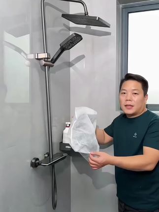 #我要上热门在浴室转角装一个这样的#免打孔浴室 置物架#转角置物架,各种瓶瓶罐罐的洗漱用品都能收纳,整齐美观,打扫卫生方便了多了#三角置物架#超便宜超划算