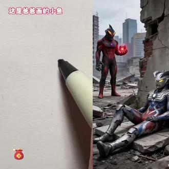 黑暗奥特曼你也会变成光明奥特曼的#简笔画 #奥特曼简笔画#奥特曼卡片