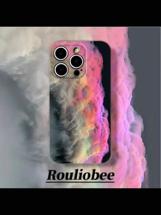 欧克里里七彩祥云渐变适用苹果16promax手机壳华为Pvivo小米oppo#手机壳 #防摔手机壳 #数码科技#小众