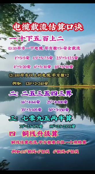 电缆安全载流量#手写知识分享 #电工#知识分享