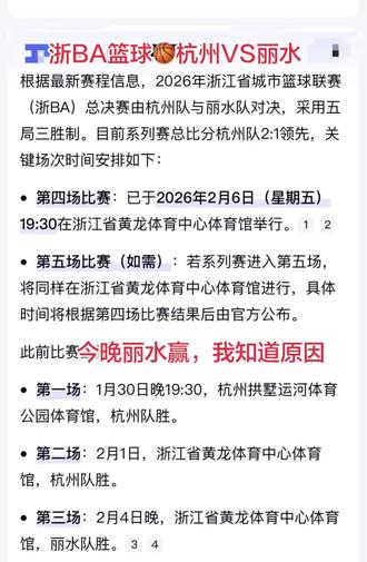 今晚丽水赢杭州,知道为什么么?#浙BA篮球