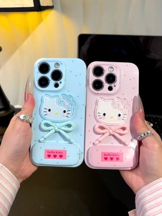 Baby蓝的Kitty搭配立体蝴蝶结🎀也太温柔了吧~#仙女必备#手机壳推荐 #快分享给你的好友