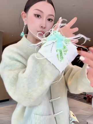 【AYOBE】原创款 新品 100绵羊毛清雅国风盘扣双面呢#服装#穿搭#秋季上新款