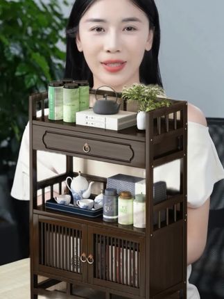 茶水柜茶柜置物架客厅家用茶台边茶叶柜茶室茶具收纳柜摆件展示柜#茶水柜 #茶具置物架 #博古架茶具架 #超便宜超划算