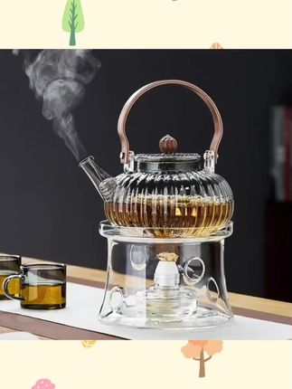 #茶具 【南瓜提梁壶】玻璃煮茶壶耐高温家用烧水壶明火提梁壶泡茶壶茶具#茶器茶具 #泡茶神器 #煮茶器 #高硼硅玻璃