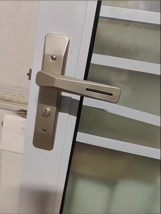 卫生间门锁房门老式门把手厕所锁无钥匙卫生间锁舌单舌洗手间门锁#门把手