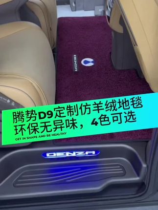 仿羊绒脚垫,四色可选,颜值控,通用款的,铺地板的福利来了#腾势d9 #强烈推荐 #仿羊绒地毯 #脚垫全包围专车专用脚垫