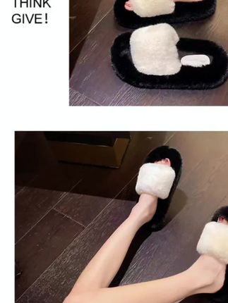 姐妹们,这款毛毛拖鞋时尚美观,无论你是居家外穿,都很适合,配裤子配裙子都好看,穿着舒适软乎乎的毛绒绒的。#网红拖鞋 #怎么这么好看