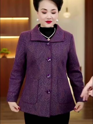 奶奶中老年衣服607080岁春秋款外套老年人喜庆婆婆老年人妈妈装面料柔软不起球不掉色不变形好穿又好看