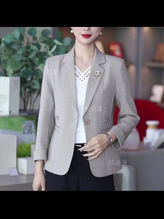 2025早秋新款设计感时尚气质西装女洋气显瘦遮肉休闲小西服2518#时髦穿搭 #时尚气质穿搭 #时尚穿搭