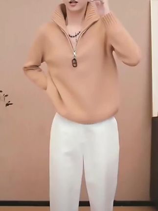 #陈什么陈##绵羊毛##纯色上衣女 #宽松显瘦