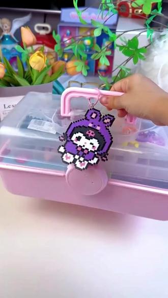 我女儿已经一下午没理我了 #益智玩具 #拼豆 #手工diy #拼豆套装 #儿童益智