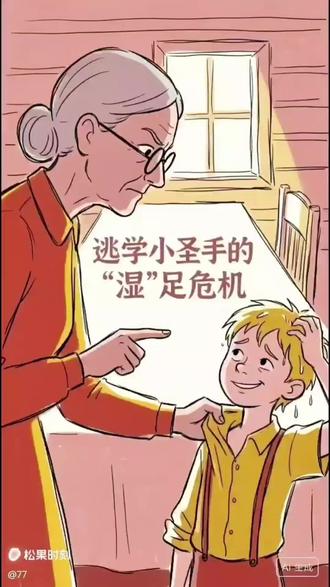 汤姆索亚历险记chapter1(2) 汤姆确实逃学了,而且玩的很痛快。他回家的时候几乎来不及给小黑奴吉姆帮忙了。不过至少汤姆来得及向吉姆吹嘘自己的冒险。那会吉姆已经把3/4的活都干完了。汤姆的弟弟希德,早就干完了分内的活儿,因为他是个安静的孩子,既不会惹麻烦,也不出去胡闹。这会儿,汤姆正一边吃着晚饭,一边瞅空偷着桌上的白糖。波丽姨妈开始提问了,问题相当狡猾,机锋暗藏。因为她想设下陷阱,让汤姆自投罗网。汤姆,今天在学校有点热吧,是不是?是的,姨妈。特别热,是不是?是的,姨妈。你是不是想去游泳来着,汤姆?汤姆浑身一激灵,觉得哪里不对劲。他打量了一番波丽姨妈的脸,可是没瞧出什么来。没有,姨妈,呃,一点也不想。“不过现在应该不热了”姨妈心里很得意,她刚刚检查出衬衣是干的。汤姆这会却已经摸到了风,于是他抢先一步采取了行动。我们在水泵旁边往头上浇水来着。我的头发还有点儿湿呢,您瞧。波丽姨妈有些懊恼,她没注意到湿掉的头发,让汤姆蒙混过去了。这是他有了新的灵感。汤姆,玩水用不着打开我给你缝的领子吧?把外套解开!他解开外套,衬衣领子好好的缝着呢。要命了!哎,你可以走啦,我还以为你肯定逃学去游泳了呢,这回就算了。汤姆,并不像看起来那么坏,不过也就是这回。汤姆如释重负。但是希德开口了,咦,我说,我还以为姨妈你是用白线缝的领子呢,可现在怎么是黑线呢?说的没错,我确实是用白线缝的!汤姆!汤姆可不会坐以待毙,席德小子,你就等着挨揍吧!#漫画 #读书 #名著 #动画片 #儿童动画