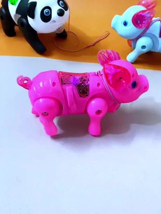 发光发亮的#电动牵绳小猪 能玩一整天