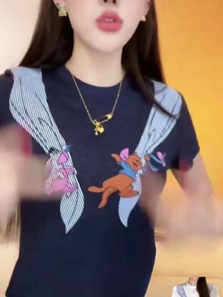 2025新款春夏百搭简约显瘦女休闲短袖上衣#夏季穿搭 #洋气百搭 #简约穿搭 #时尚穿搭 #高级感穿搭