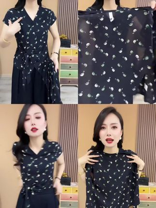 2025夏季新款时尚小天鹅洋气短袖气质百搭V领显瘦开衫扣上衣25722#显高显瘦 #夏季穿搭 #时尚穿搭时尚穿搭时尚 #穿出你的时尚你的感觉 #时尚气质穿搭