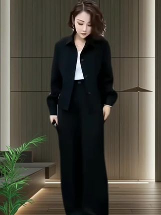 2025秋季新款时尚显瘦气质网红高档套装女高级宽松大码百搭两件套#洋气减龄 #时尚潮流穿搭 #谁穿谁好看 #穿出女人味 #美搭尽显女神范