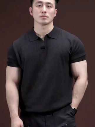BARBRO短袖POLO衫男士跑步健身训练服速干透气翻领T恤半袖上衣夏