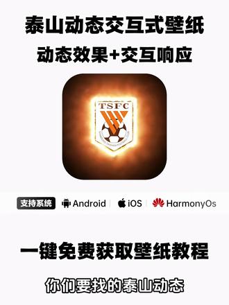 《月白精选》你们要的山东泰山交式壁纸获取教程来了#泰山队交互式壁纸 #泰山队壁纸 #泰山壁纸 #壁纸 #剪映