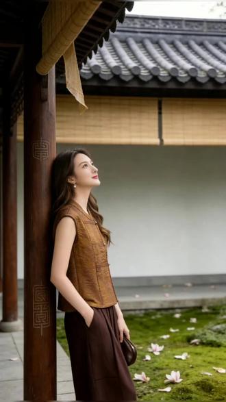 新中式妈妈夏装套装!宽松显瘦太洋气啦! 这套新中式妈妈夏装套装,无袖马甲搭配阔腿裤,宽松版型穿着舒适,时尚减龄,让妈妈轻松穿出洋气感。#显瘦穿搭 #显高显瘦显腿长 #妈妈装 #时尚妈妈装 #用中式美学打开夏天