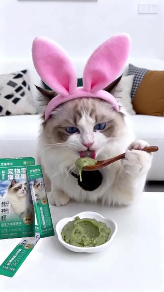 艾猫博士猫草猫条宠物营养补水湿粮温和排毛化毛增肥零食益生元 #好吃的猫饭 #艾草猫条#猫咪喜欢的零食#猫咪食品#养猫人的快乐