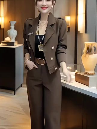 #2025秋季新款时尚显瘦气质网红高档洋气女高级百搭宽松大码两件套#爆款热卖中