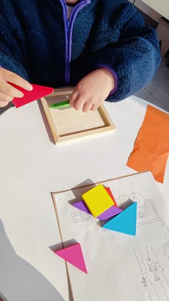 演示一遍就会了#七巧板