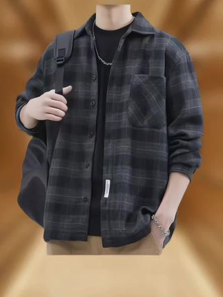 #男装外套 #休闲百搭 #格子衬衫 #品质男装 #格子控