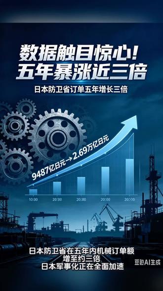 数据触目惊心!日本防卫省订单五年暴涨近三倍,日本军事化正在全面加速#勿忘历史吾辈自强 #勿忘历史珍爱和平