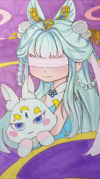 浅画一张蒙眼莉莉 #超自然行动组 #闺蜜们都在玩超自然 #超自然百万激励计划