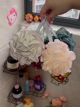 斜月三星5只装沐浴球,超柔不伤肤,全家适用! #斜月三星沐浴球 #高档沐浴花 #沐浴球不伤肤 #家用沐浴球 #洗澡家用好物