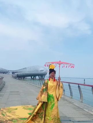 旗袍古装汉服走秀伞9款染色可选#古装造型 #油纸伞
