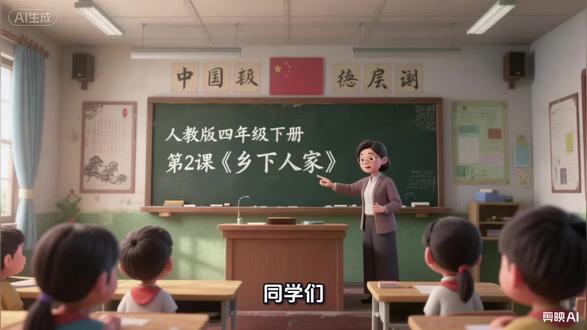 人教版,四年级下册,第二课乡里人家。#小学四年级语文 #四年级课文乡里人家 #陪着孩子读书