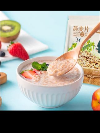 康新鲜麦 内蒙纯燕麦片450g*4袋 即食营养早餐 健康代餐