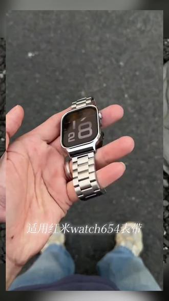 适用红米watch6_5_4表带小米手环10pro_9pro透气金属不锈三株钢带#通用表带 #透气金属表带 #不锈钢表带 #适配手表 #适配手环
