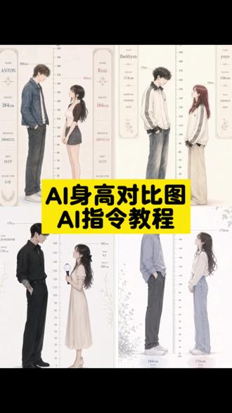 身高对比图生成器 身高对比图svt指令 身高对比图生成器ai指令 身高对比图ai指令 ai生成身高差指令 #身高差示意图 #身高差 #剪映 #剪映图片设计 #梦女 身高对比生成器入口 身高模拟器小程序入口 身高模拟器生成器
