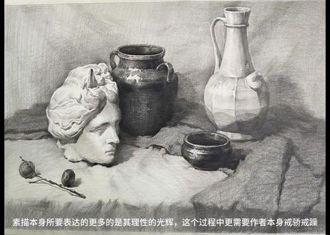 素描步骤分享,希望对快集训的艺考生有帮助#美术艺考 #联考美术 #美术生 #素描静物 #绘画教程 @青松画室—🦋周志健素描🦋