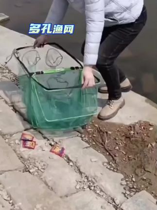 这个笼子很不错,抓鱼抓虾都挺好用#户外工具#扇形鱼笼#折叠网头#多孔鱼虾笼#收纳方便