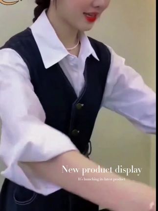 #怎么这么好看 #甜美风 #爱了爱了 #强烈推荐 牛仔背心裙+衬衫