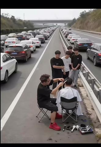 年后返程高速堵车显眼包#年后返程#原谅我不厚道的笑了#搞笑#人类迷惑行为