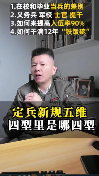 定兵新规五维四型里是哪四型? #定兵 #走兵 #入伍 #五维四型 #二创