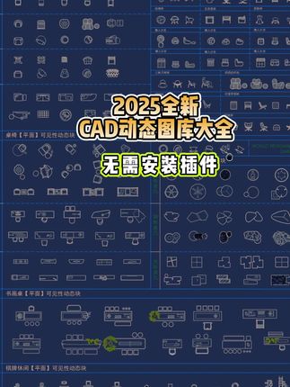 2025全新CAD动态图库大全 还在为绘图慢丢单而发愁吗?您的同行早已用上这套专为提升绘图效率研发的CAD动态图库了#cad画图 #cad动态图库 #室内设计师 #CAD图库